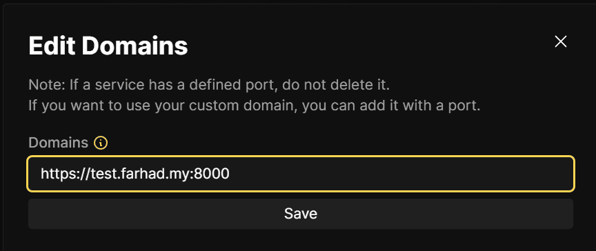 Edit Domain